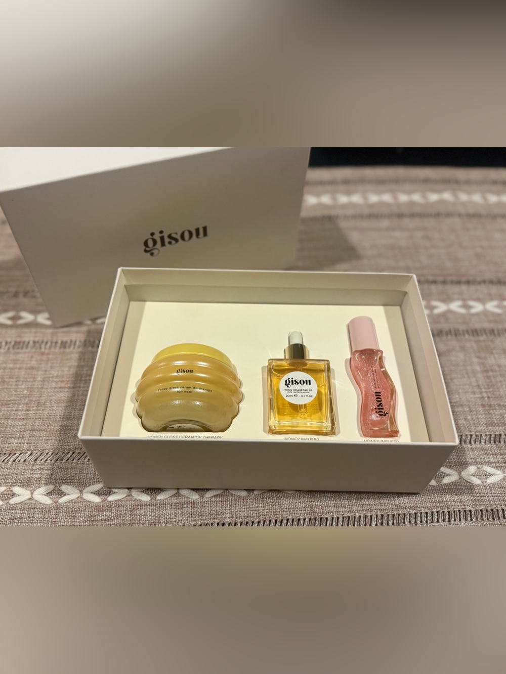 Gisou Honey Glow Icons Hair & Lip Gift Set Watermelon Sugar